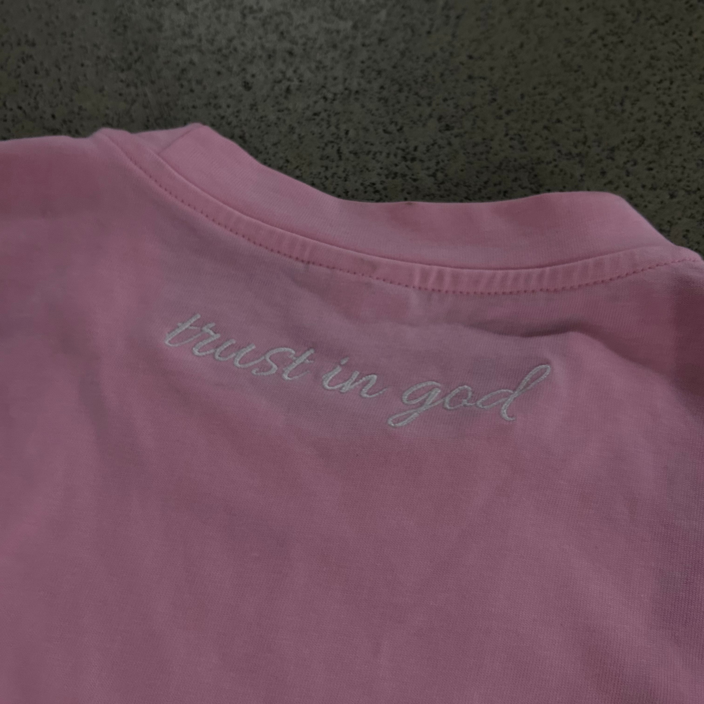 T-Shirt "TRUST IN GOD" - Pink/White