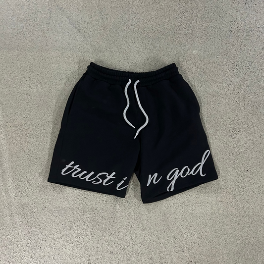 SHORTS "TRUST IN GOD" - Black/Grey
