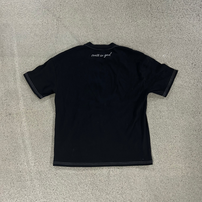 T-Shirt "TRUST IN GOD" - Black/Grey